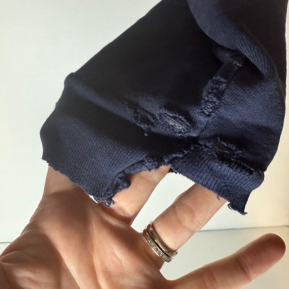 Vintage Tommy Jeans Red White Blue Hand Cropped Sweatshirt 90s 1990s - Picture 9 of 9